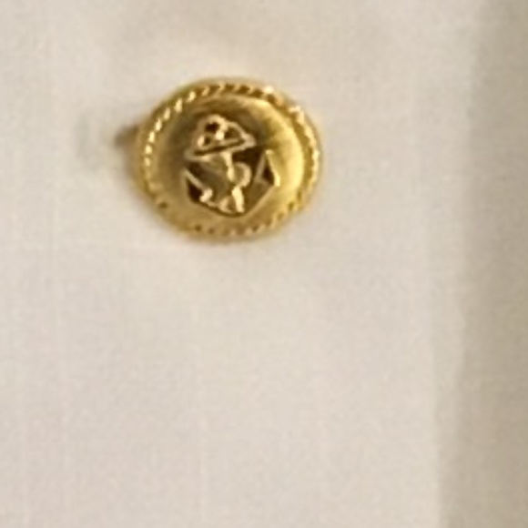 Girl's Nautical 2PC Dress-Off White & Blue- Gold Buttons - Size 4T Worn Once - Picture 10 of 11